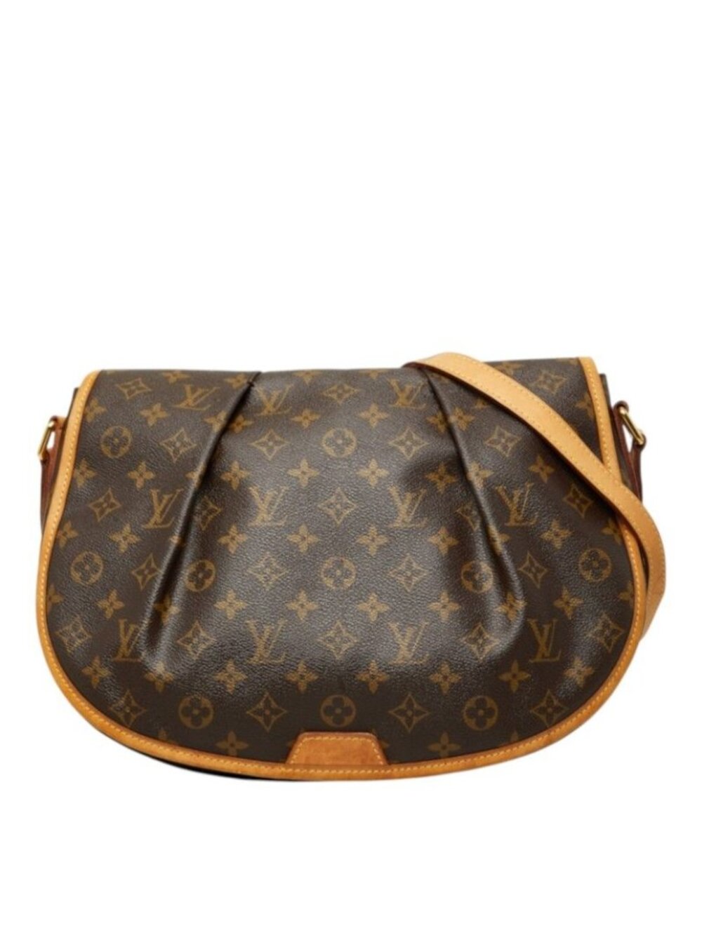 Louis Vuitton Monogram Menilmontant MM Shoulder Bag Brown Leather